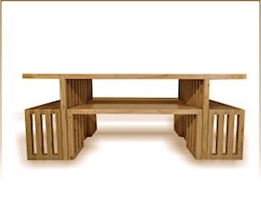 Il Mio Six Seater Plywood Dining Table