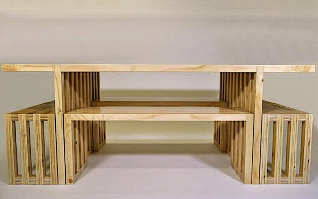 Il Mio Six Seater Plywood Dining Table